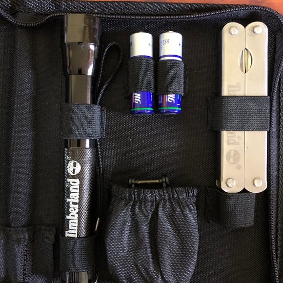SOLD // Timberland Branded Outdoors Camping Hiking Hunting Survival Tool Kit - Picture 1 of 13